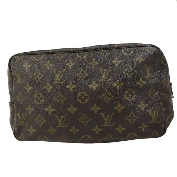 LOUIS VUITTON Trousse Toilette 28 Clutch Hand Bag Monogram Brown - Picture 1 of 14